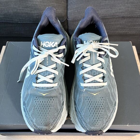 Hoka One One Challenger 7 Trail Running Shoes Mountain Fog Druzy Blue Men Sz 8D - Picture 4 of 12